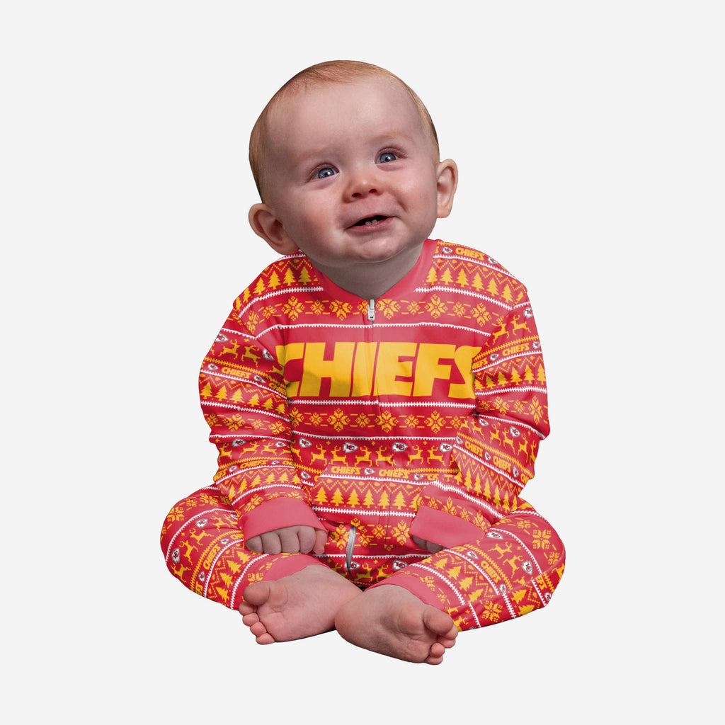 Kansas City Chiefs Infant Family Holiday Pajamas FOCO 12 mo - FOCO.com