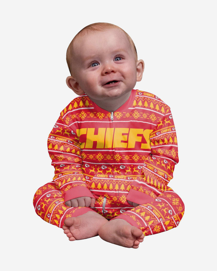 Kansas City Chiefs Infant Family Holiday Pajamas FOCO 12 mo - FOCO.com