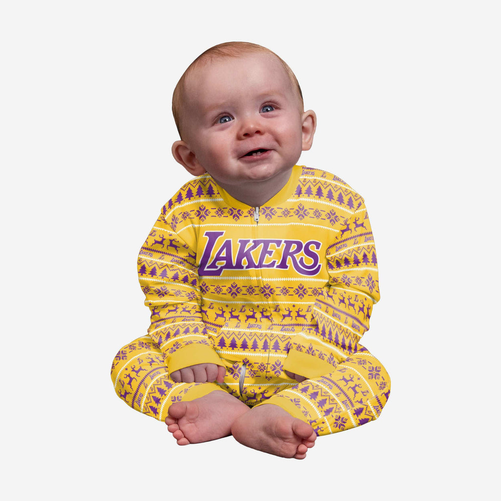 Los Angeles Lakers Infant Family Holiday Pajamas FOCO 12 mo - FOCO.com