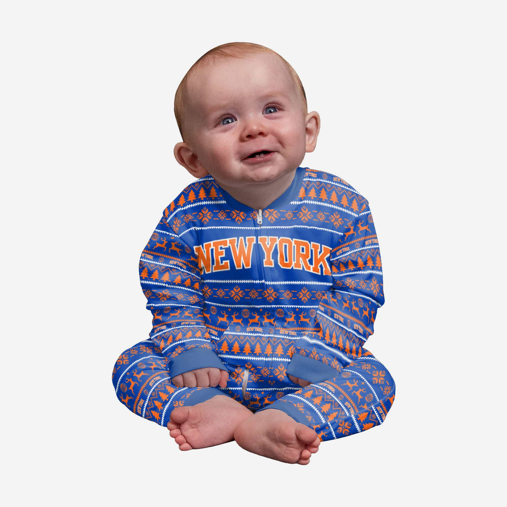 New York Knicks Infant Family Holiday Pajamas FOCO 12 mo - FOCO.com