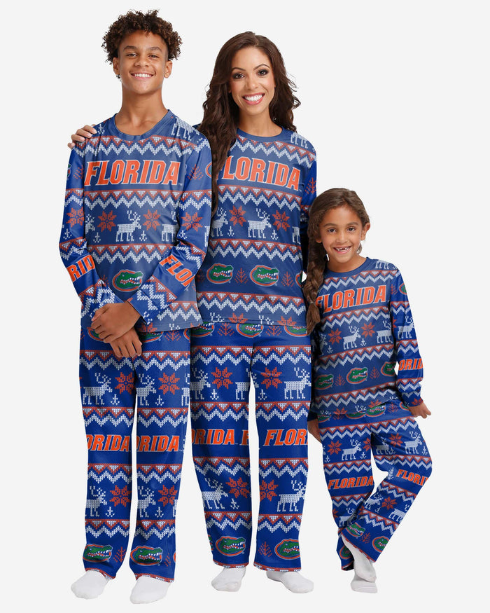 Florida Gators Youth Ugly Pattern Family Holiday Pajamas FOCO - FOCO.com