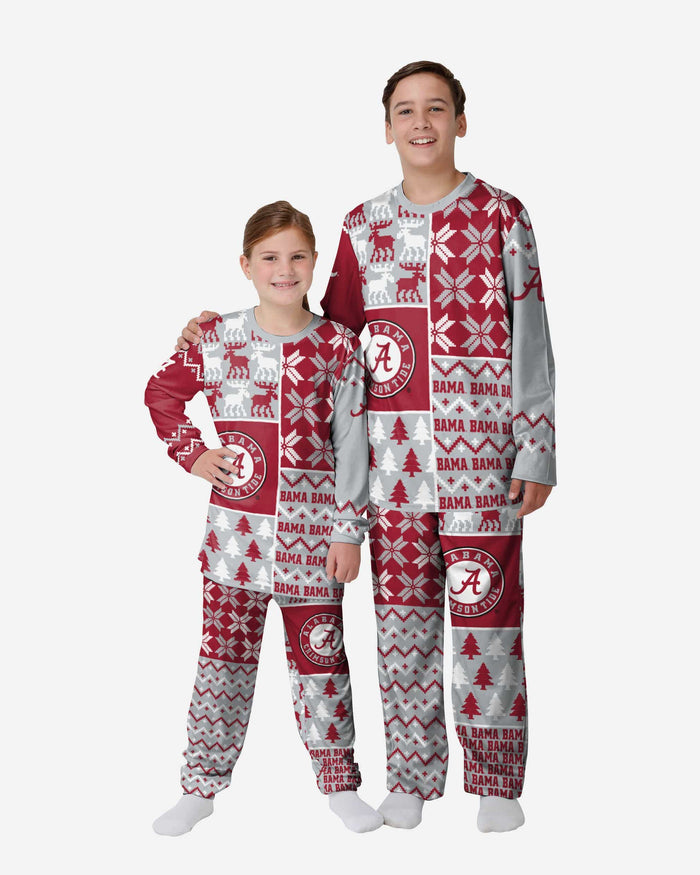 Alabama Crimson Tide Youth Busy Block Family Holiday Pajamas FOCO 4 - FOCO.com