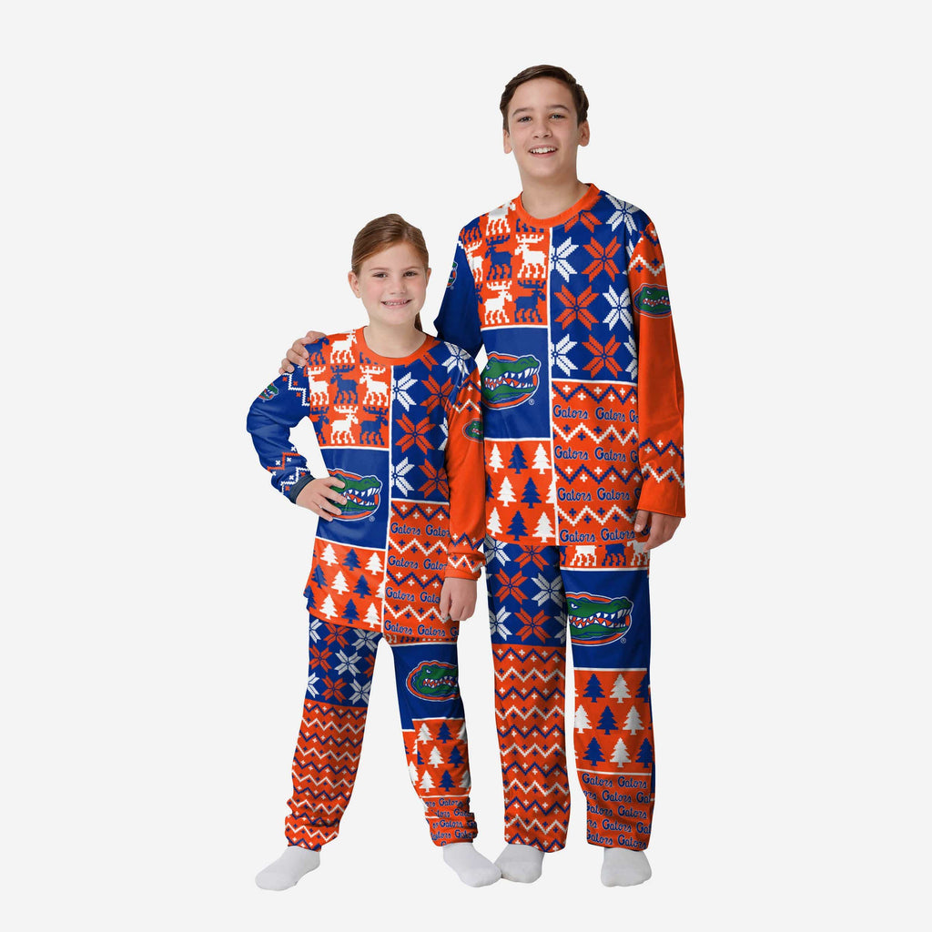 Florida Gators Youth Busy Block Family Holiday Pajamas FOCO 4 - FOCO.com