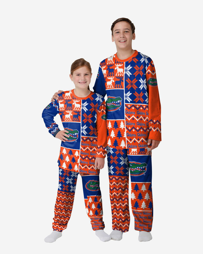 Florida Gators Youth Busy Block Family Holiday Pajamas FOCO 4 - FOCO.com