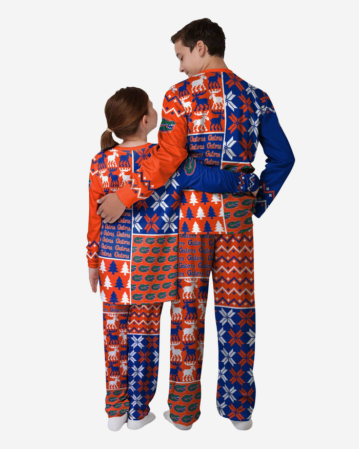 Florida Gators Youth Busy Block Family Holiday Pajamas FOCO - FOCO.com