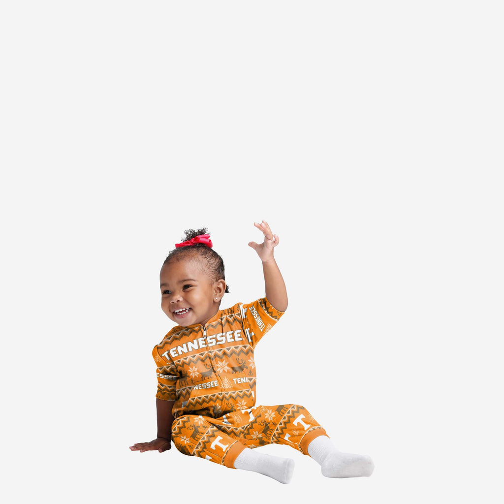 Tennessee Volunteers Infant Ugly Pattern Family Holiday Pajamas FOCO 12 mo - FOCO.com