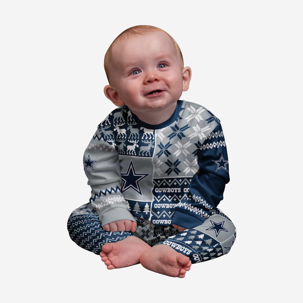 Dallas Cowboys Infant Busy Block Family Holiday Pajamas FOCO 12 mo - FOCO.com