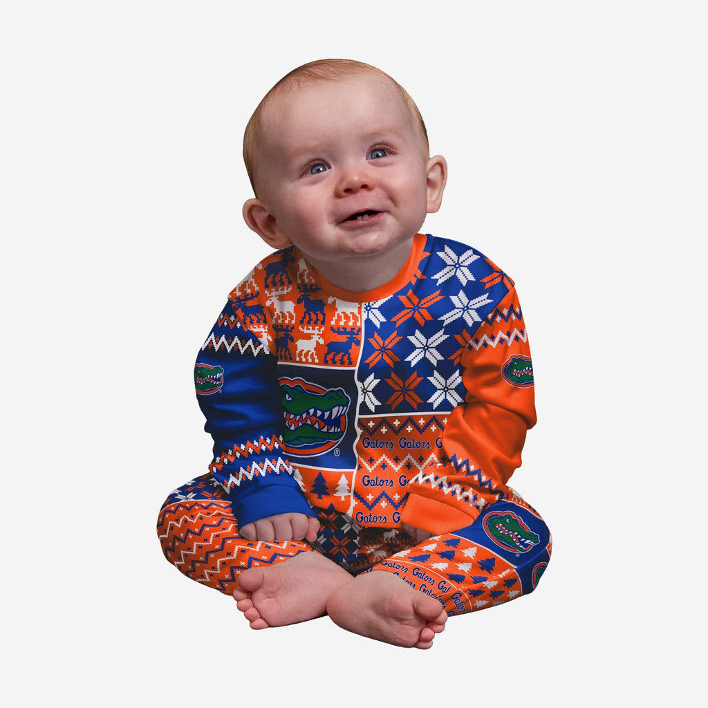 Florida Gators Infant Busy Block Family Holiday Pajamas FOCO 12 mo - FOCO.com