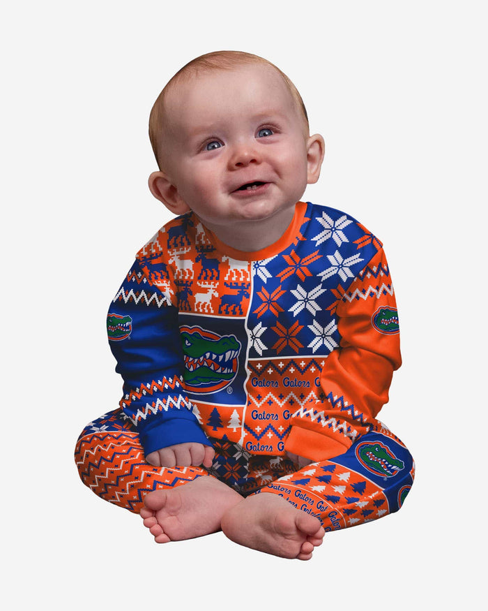 Florida Gators Infant Busy Block Family Holiday Pajamas FOCO 12 mo - FOCO.com