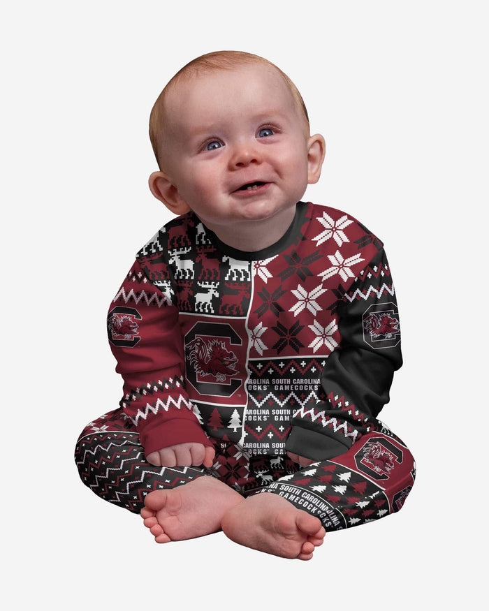 South Carolina Gamecocks Infant Busy Block Family Holiday Pajamas FOCO 12 mo - FOCO.com