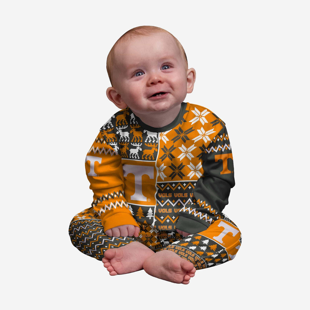 Tennessee Volunteers Infant Busy Block Family Holiday Pajamas FOCO 12 mo - FOCO.com