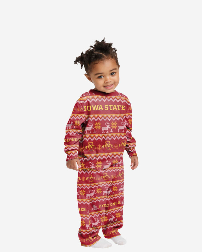 Iowa State Cyclones Toddler Ugly Pattern Family Holiday Pajamas FOCO 2T - FOCO.com