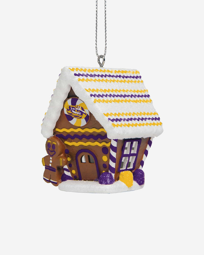 LSU Tigers Gingerbread House Ornament FOCO - FOCO.com