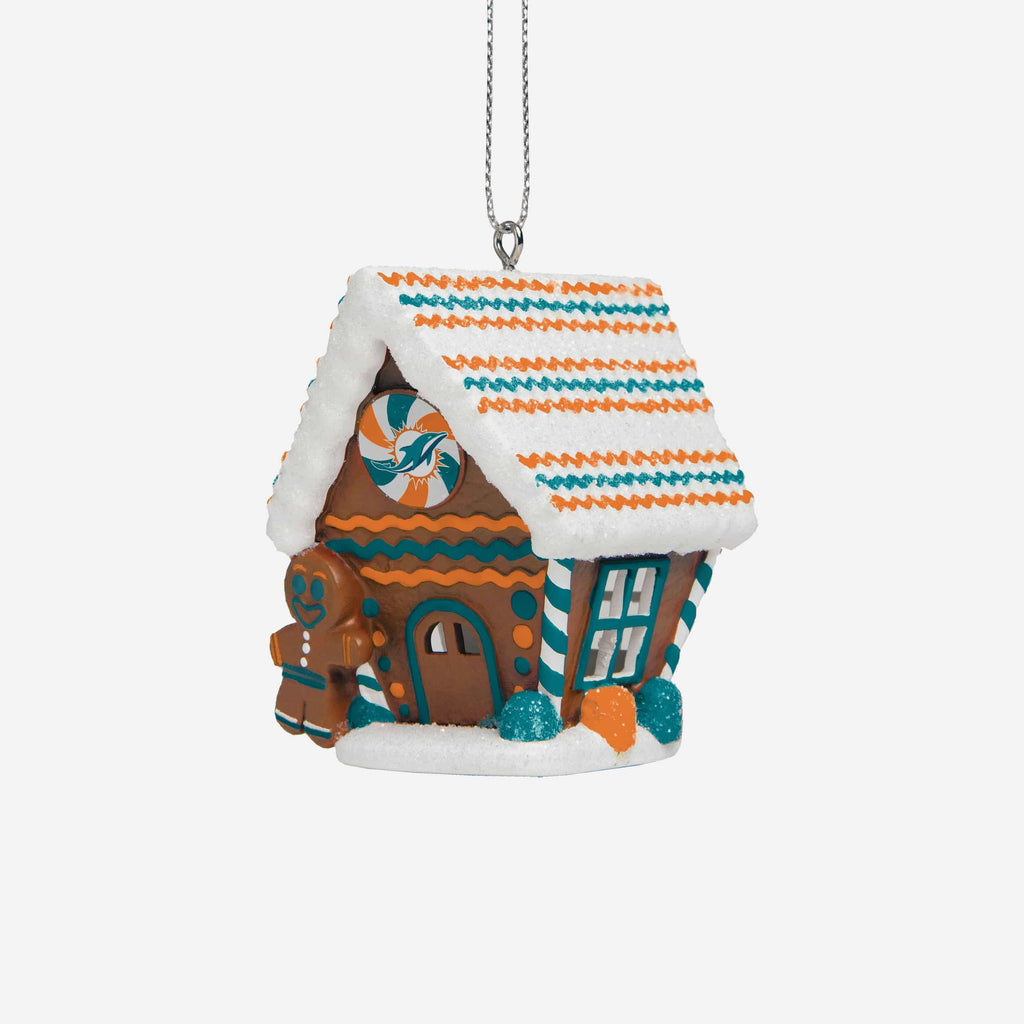 Miami Dolphins Gingerbread House Ornament FOCO - FOCO.com