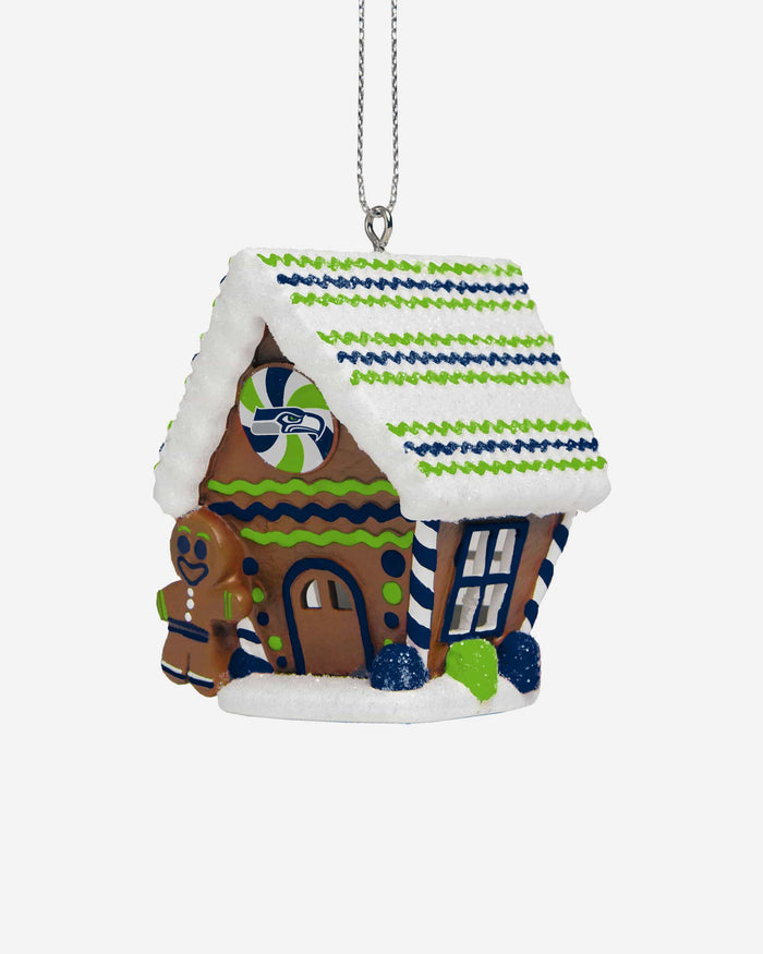 Seattle Seahawks Gingerbread House Ornament FOCO - FOCO.com