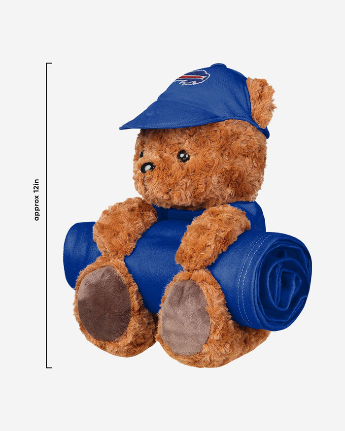 Buffalo Bills Throw Blanket With Plush Bear FOCO - FOCO.com