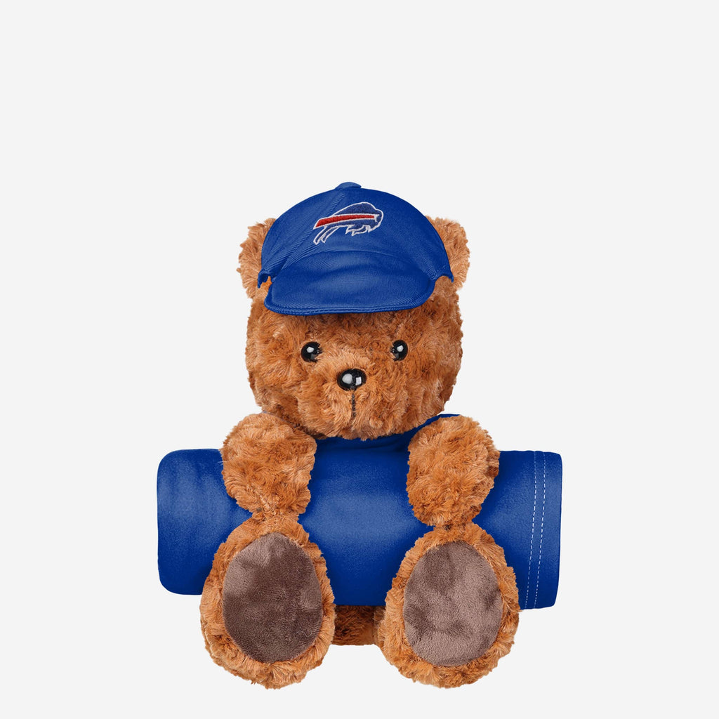 Buffalo Bills Throw Blanket With Plush Bear FOCO - FOCO.com