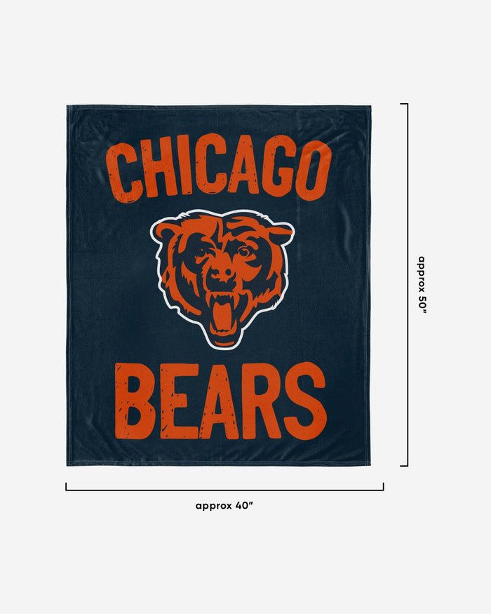 Chicago Bears Throw Blanket With Plush Bear FOCO - FOCO.com