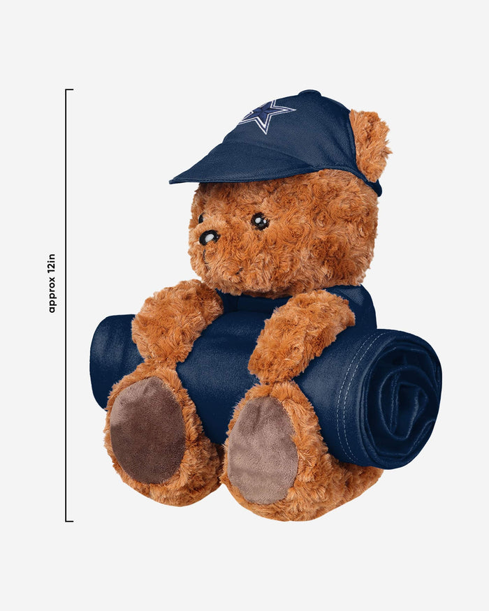 Dallas Cowboys Throw Blanket With Plush Bear FOCO - FOCO.com