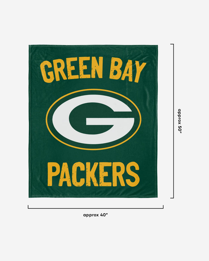 Green Bay Packers Throw Blanket With Plush Bear FOCO - FOCO.com