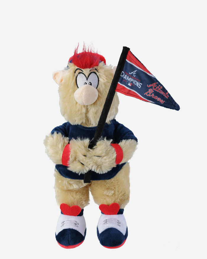 Atlanta Braves 2021 World Series Champions Medium Plush Mascot With Pennant FOCO - FOCO.com