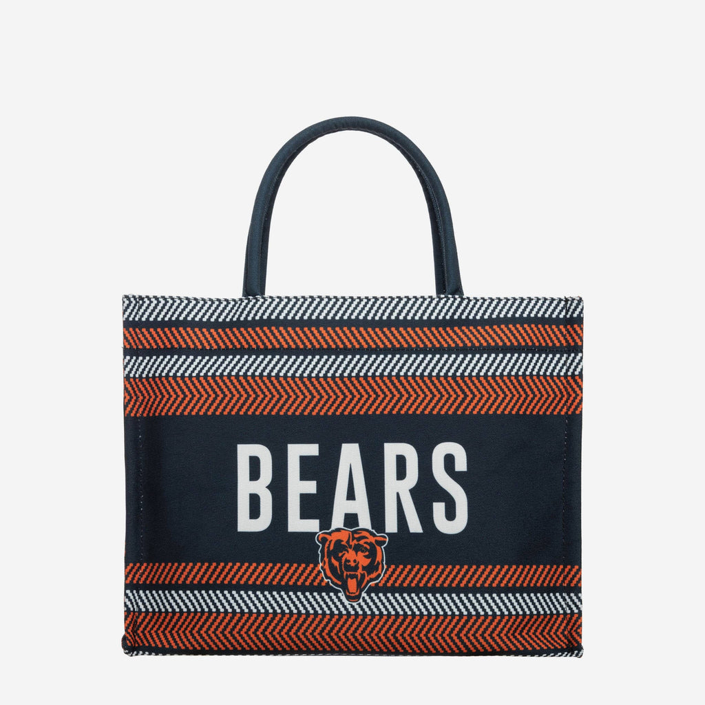 Chicago Bears Stitch Pattern Canvas Tote Bag FOCO - FOCO.com