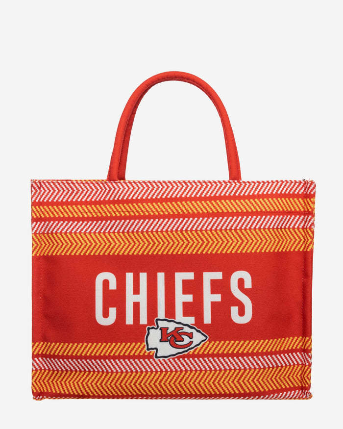 Kansas City Chiefs Stitch Pattern Canvas Tote Bag FOCO - FOCO.com