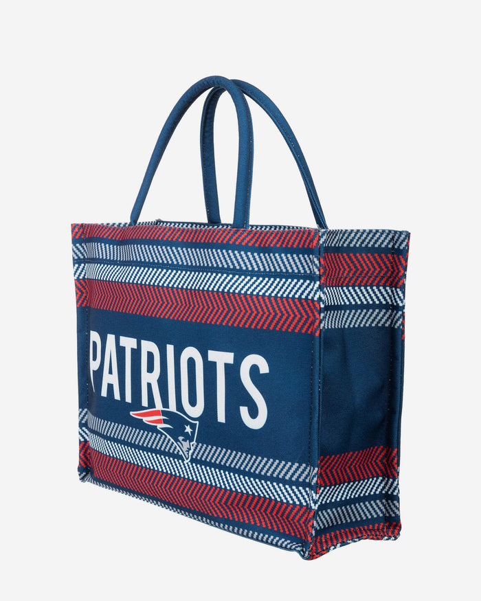 New England Patriots Stitch Pattern Canvas Tote Bag FOCO - FOCO.com