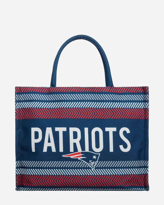 New England Patriots Stitch Pattern Canvas Tote Bag FOCO - FOCO.com