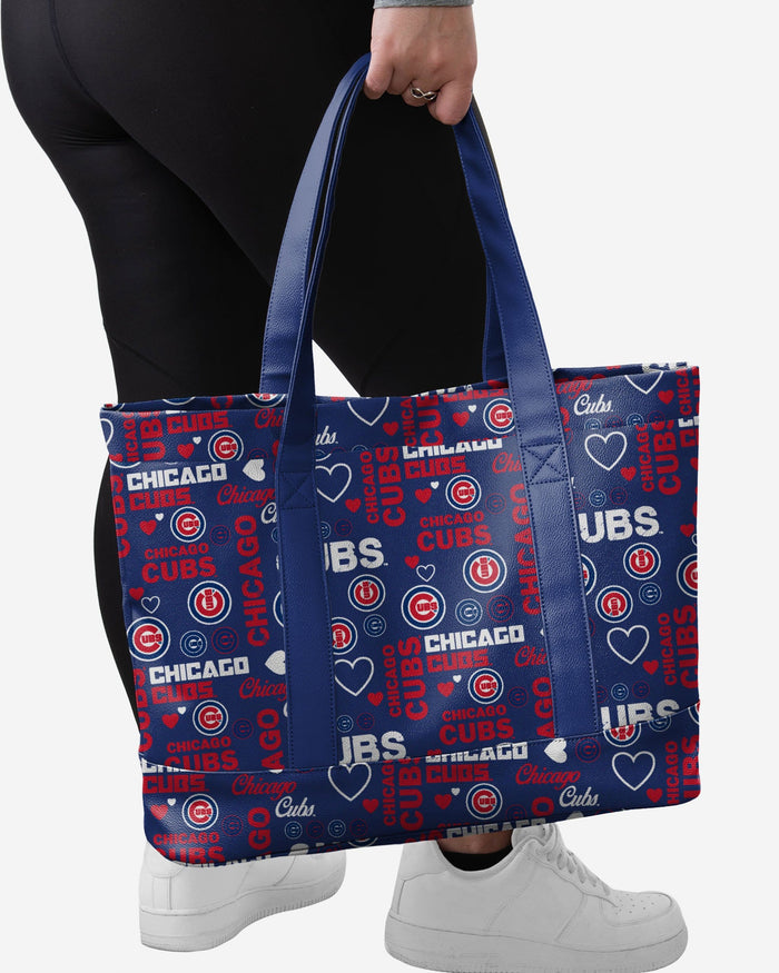 Chicago Cubs Logo Love Tote Bag FOCO - FOCO.com