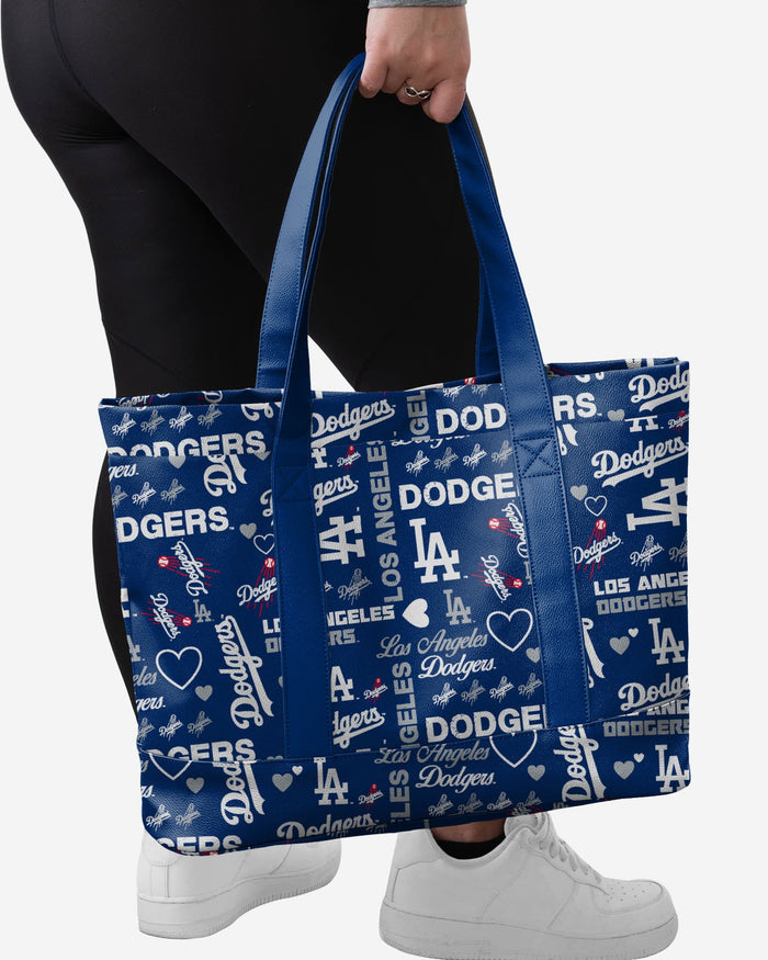 Los Angeles Dodgers Logo Love Tote Bag FOCO - FOCO.com