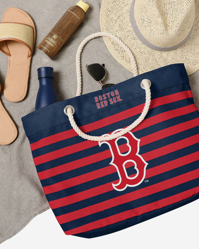 Boston Red Sox Nautical Stripe Tote FOCO - FOCO.com