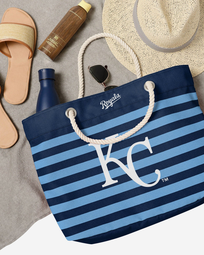 Kansas City Royals Nautical Stripe Tote Bag FOCO - FOCO.com