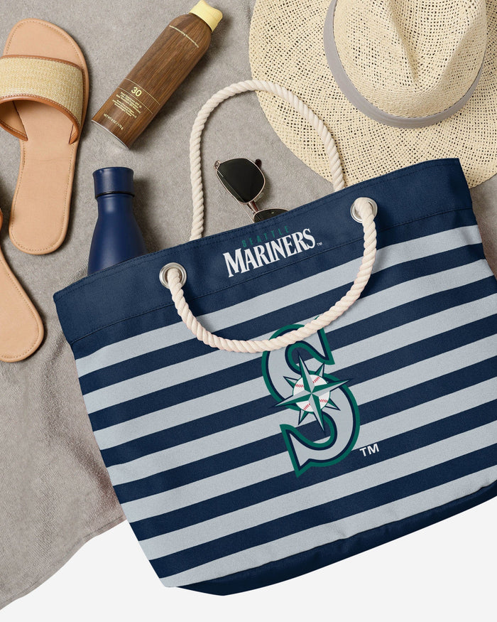 Seattle Mariners Nautical Stripe Tote Bag FOCO - FOCO.com