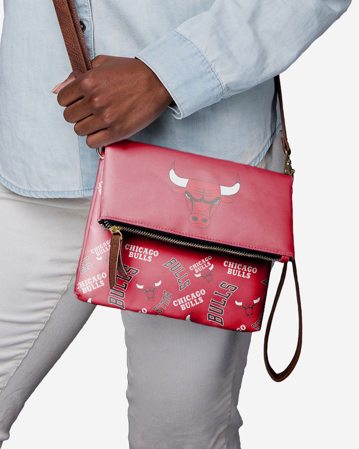 Chicago Bulls Printed Collection Foldover Tote Bag FOCO - FOCO.com