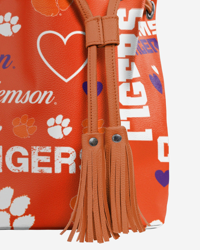 Clemson Tigers Logo Love Cinch Purse FOCO - FOCO.com