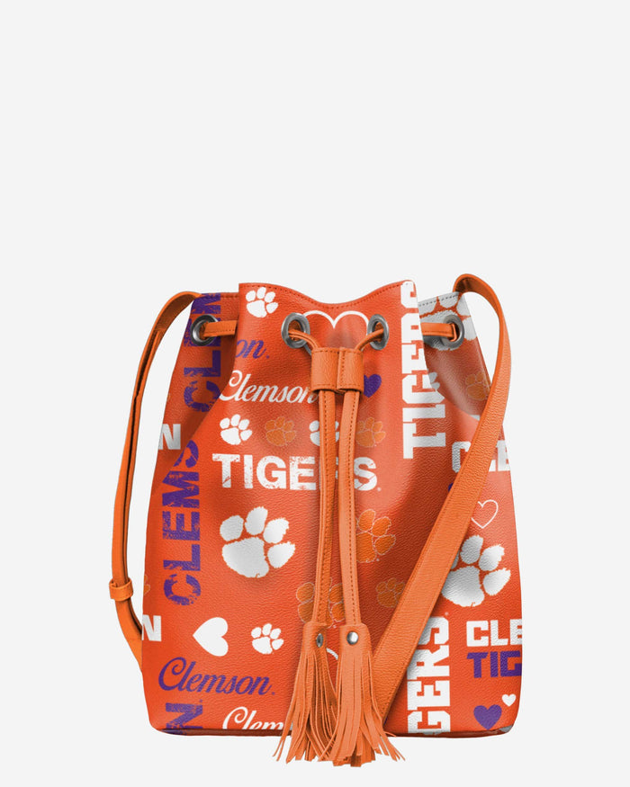 Clemson Tigers Logo Love Cinch Purse FOCO - FOCO.com