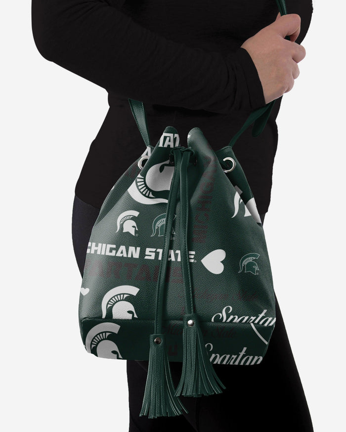 Michigan State Spartans Logo Love Cinch Purse FOCO - FOCO.com