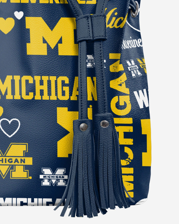 Michigan Wolverines Logo Love Cinch Purse FOCO - FOCO.com