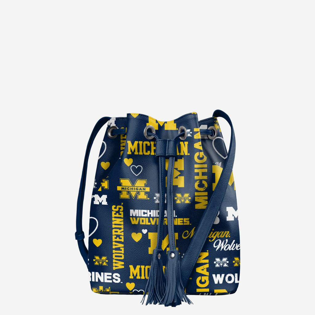 Michigan Wolverines Logo Love Cinch Purse FOCO - FOCO.com