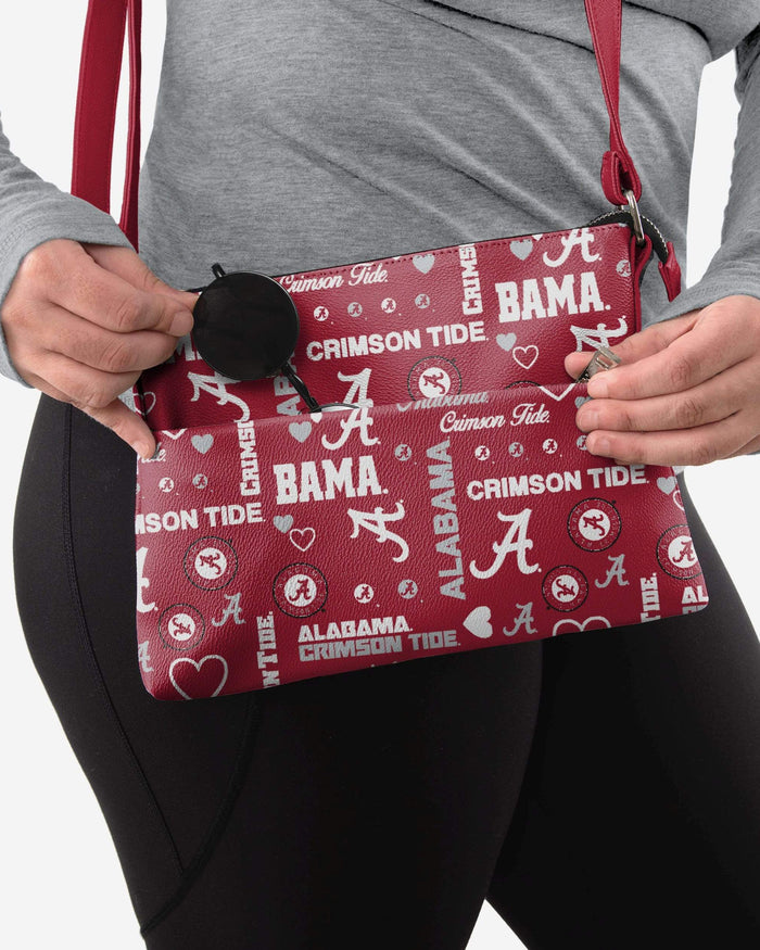 Alabama Crimson Tide Logo Love Crossbody Purse FOCO - FOCO.com