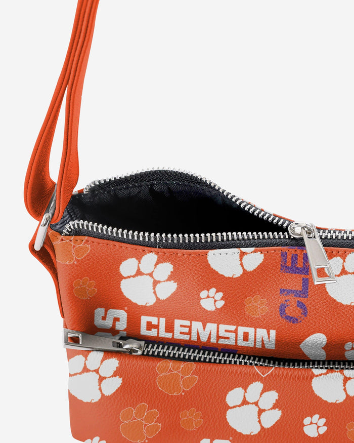 Clemson Tigers Logo Love Crossbody Purse FOCO - FOCO.com