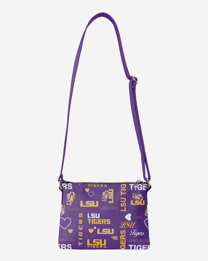 LSU Tigers Logo Love Crossbody Purse FOCO - FOCO.com