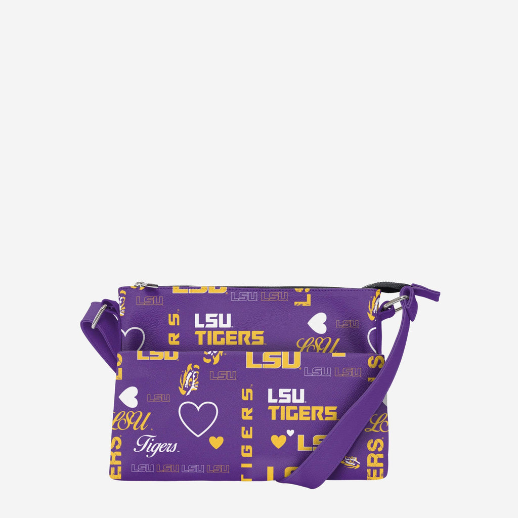 LSU Tigers Logo Love Crossbody Purse FOCO - FOCO.com