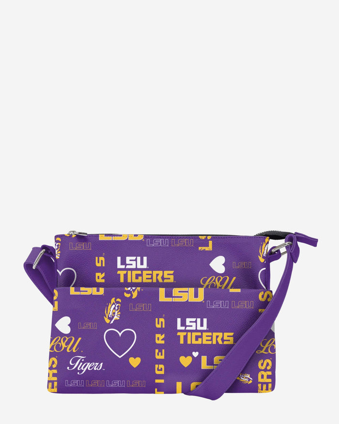 LSU Tigers Logo Love Crossbody Purse FOCO - FOCO.com