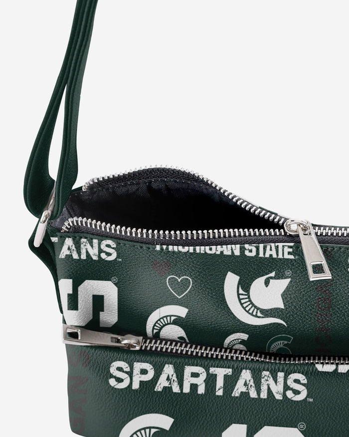 Michigan State Spartans Logo Love Crossbody Purse FOCO - FOCO.com