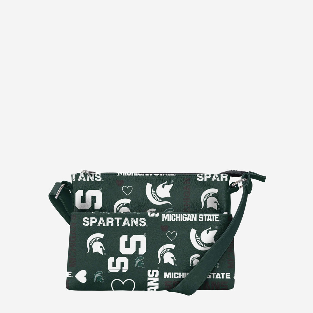 Michigan State Spartans Logo Love Crossbody Purse FOCO - FOCO.com