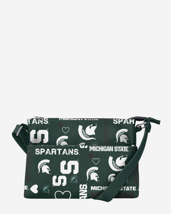 Michigan State Spartans Logo Love Crossbody Purse FOCO - FOCO.com