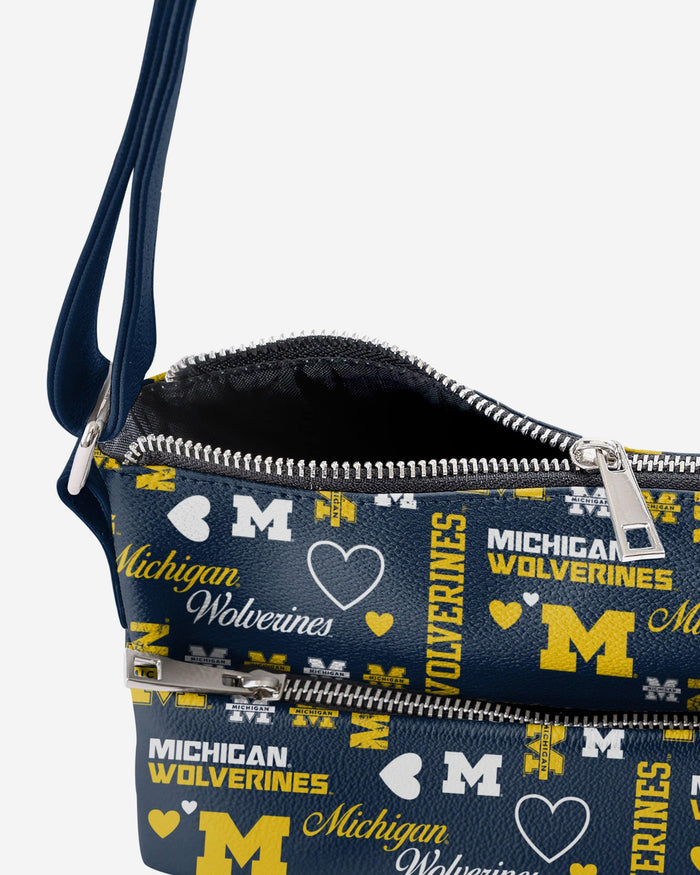 Michigan Wolverines Logo Love Crossbody Purse FOCO - FOCO.com