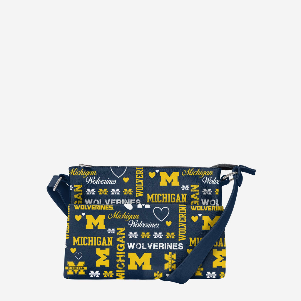 Michigan Wolverines Logo Love Crossbody Purse FOCO - FOCO.com